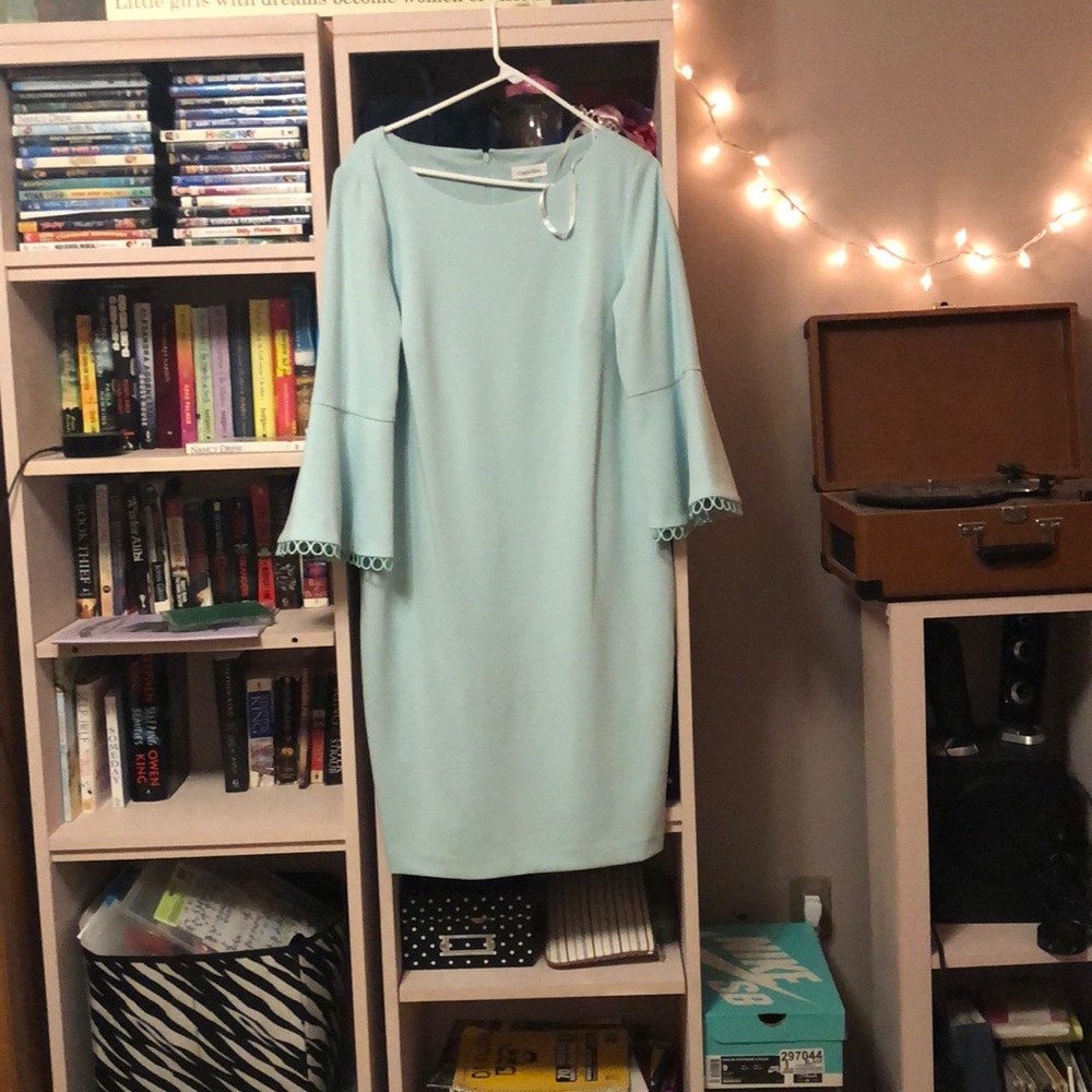 mint calvin klein green dress